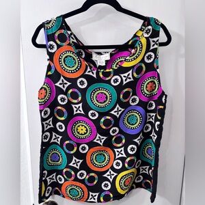 Vibrant Multicolor 80s Tank Top Funky Retro